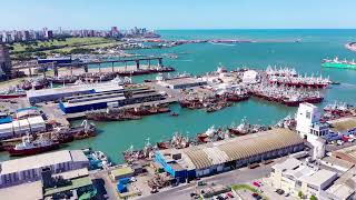 Volando sobre el puerto de Mar del Plata