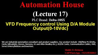 Delta VFD-M Speed Control with Analog Signal (0-10Vdc) Generated by Delta PLC and Direction Control