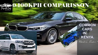 0-100KPH Comparison (Subaru WRX, Prado, Landcruiser, Mark X...) Which is faster?