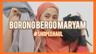 Shopee Haul rekomendasi toko dan referensi warna hijab bergo maryam