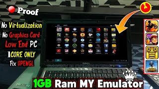 (New) Best Android Emulator 1GB RAM PC | NO GRAPHICS CARD | FIX OPENGL | NO VT | Dual Core PC's