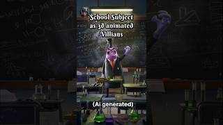 Asking Ai to draw school subject as 3D animated villians | funny #villian #animation #animationvideo