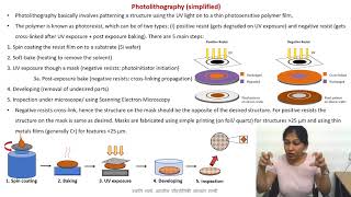 Photolithography (simplified) - I