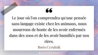 Le jour où l'on comprendra qu'une pensée sans langage existe chez les animaux, nous mourrons...