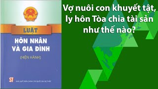 Vợ đang nuôi con bị khuyết tật, khi ly hôn thì Tòa án quyết định chia tài sản như thế nào