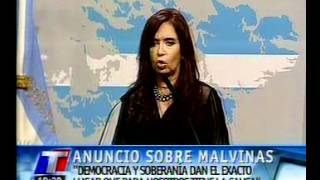 ANUNCIO SOBRE MALVINAS DE CRISTINA KIRCHNER - 07-FEB-12