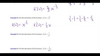 Basic Derivative Rules - Part 1