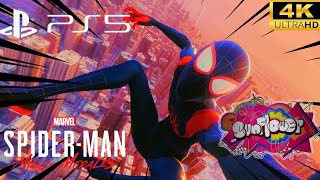 Enjoy SUNFLOWER song as Miles Morales Free Roams & STUNT JUMPS #viral #ps5 #4k #gameplay #trending