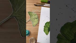 Watercolor Ginkgoblätter Tutorial #watercolor #watercolortutorial #art