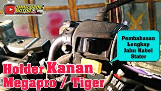 Jalur Kabel Holder Kanan Megapro / Tiger