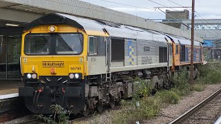 GBRF 66794 and 66761 arriving into Peterborough