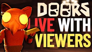 ROBLOX DOORS LIVE WITH VIEWERS (my third stream)