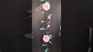 Crepe paper rose flowers climber, Handmade Paper Vines#crepepaperflowers, #Shorts DIY @PaperSaiarts