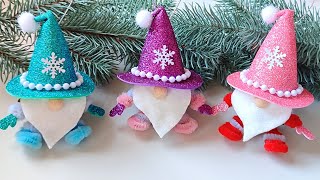 DIY Christmas Gnomes 🎄 How to Make Easy Christmas Pinecone Gnome Ornaments