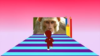 Learn Animals in Gujarati with Funny Monkey Style PC Games