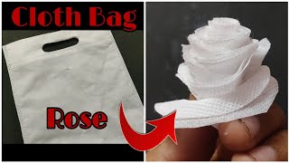 Rose Making With ClothBag | Best Out Of Waste | Rose Craft