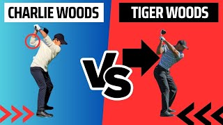 Charlie Woods Vs Tiger Woods 2000 Swing Analysis Slow Motion