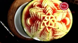 THAILEAVES CARVING IN WATERMELON | FRUITCARVING | CARVINGBEGINNERS | தமிழன்