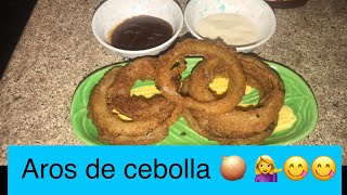 AROS DE CEBOLLA CRUJIENTES🧅/HOME MADE ONIONS RINGS 😋💁‍♀️!!!