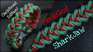 HOW TO MAKE MODIFIED SHARKJAW BONE PARACORD BRACELET WITH SHACKLE, EASY PARACORD TUTORIAL