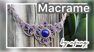 Macrame by Afeng: Macrame Tutorial| Macrame  Necklace | Retro Style Necklace  ｜编绳｜项链｜DIY| 202041