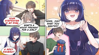 [Manga Dub] My childhood friend is jealous of my step sister... One day I ask her for advice and...