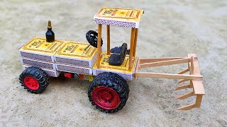 How to make Matchbox Tractor at Home | Diy Mini Tractor | Mini Tractor Science Project