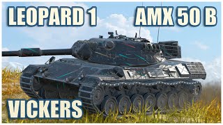 Leopard 1, Vickers Light & AMX 50 B • WoT Blitz Gameplay