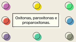 OXÍTONAS, PAROXÍTONAS E PROPAROXÍTONAS