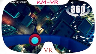 Giant swing of the night city VR 360