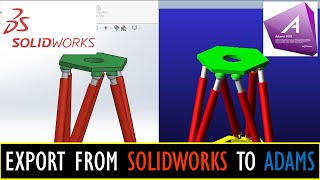 Adams Tutorial 1 | Export from SolidWorks to Adams - All Constraints Preserved