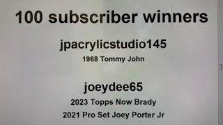 MY 100 Subscribers Drawing winners were????