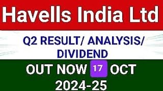 HAVELLS INDIA LTD Q2 RESULT 2024| HAVELLS INDIA LTD Q2 RESULT TODAY|