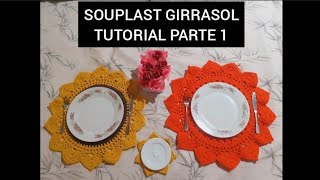 SOUPLAST GIRRASOL FEITO COM BARBANTE, PASSO A PASSO #foryou #foryou #foryou #foryou  #viral #croche