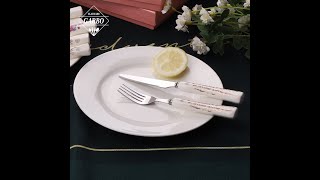 Amazon hot sale ceramic dinner fork and knife