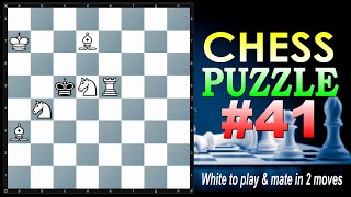 CHESS PUZZLE #41 || White to play and mate in 2 moves