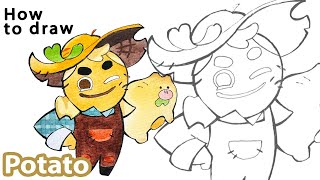 How to draw Potato from Cookie Run Ovenbreak