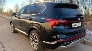 Взял Hyundai Santa Fe - Дизель на поле, каллиграфия на трассе / Хендэ Санта Фе 2021