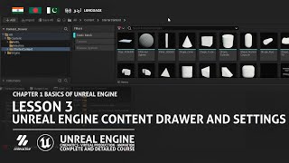 Content Drawer + Setting | Lesson 3 | Chapter 1| Hindi | Urdu | हिंदी | اردو |  Unreal Engine Course