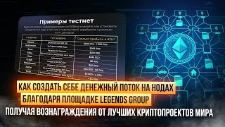 Обзор направления по НОДам на площадке Legends Group: как зарабатывать без инвестиций