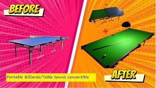 Homemade Portable Snooker/Billiards/Pool/TT Ping Pong Table Convertible