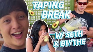 BREAK TIME SA SET! MAKING AVOCADO SHAKE WITH @AndreaBrillantes12 and @SethF  | Enchong Dee