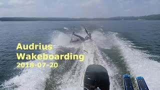 Audrius Wakeboarding & Crashing