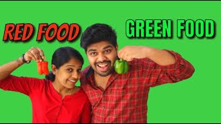 RED FOOD & GREEN FOOD Challenge |RijoVlogs|Malayalam Vlog 126