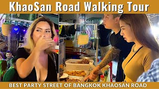 Khaosan Road Walking Tour - Bangkok Thailand Nightlife 2023 | Traveliasahil