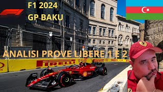 F1 2024 GP BAKU ANALISI PROVE LIBERE :BENE REDBULL ANCHE CON PEREZ,FERRARI PUO' VINCERE?