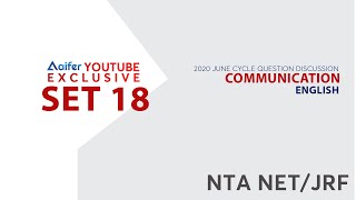 Previous Year Questions Of UGC NTA NET June 2020 Examination | COMMUNICATION | SET 18