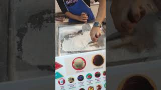 Preparing the banana-coconut ice cream in Thailand - Kata Beach, Phuket #food #travel #thailand