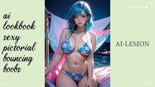 AI Art: Beautiful Bikini Girls Relaxing in a Hammock | Chill Beach Vibes