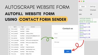 Autofill Contact Form with Website Contact Form Sender | Scrape Contact Form Link with keywords